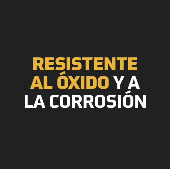 Resistente al óxido y a la corrosión
